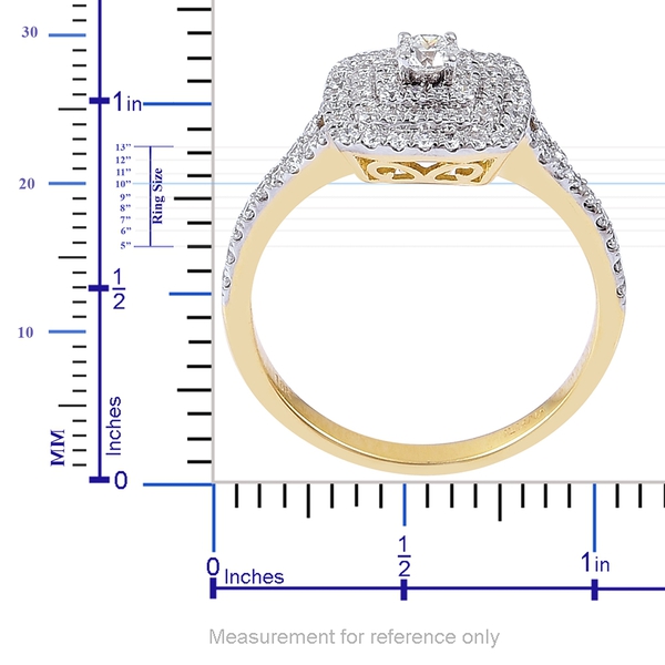 ILIANA 18K Yellow Gold IGI Certified 0.75 Ct Diamond SI G-H Ring