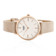 HENRY LONDON Regency Unisex Creamy White Dial Watch with Pink Suede Strap