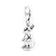Platinum Overlay  Sterling Silver Bunny Charm