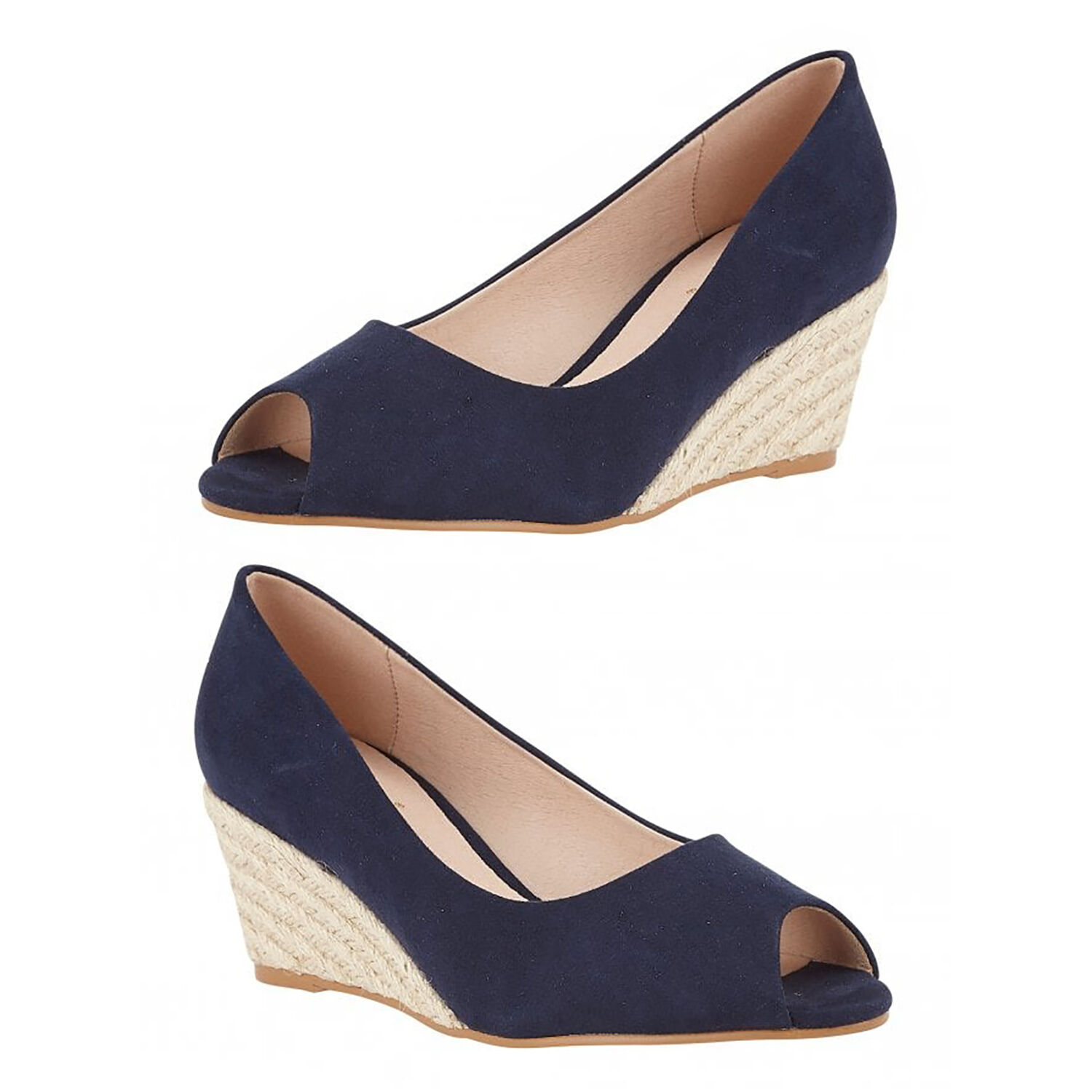 Lotus Bianca Wedge Shoes (Size 5) - Navy