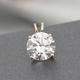 Lustro Stella 9K Yellow Gold Solitaire Pendant Made with Finest CZ 2.04 Ct.