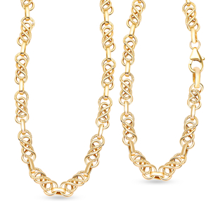 Hatton Garden Close Out Deal- 9K Yellow Gold Celtic Necklace (Size - 20) with (10mm) Lobster Clasp, 