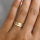 Diamond Ring in Yellow Gold Overlay Sterling Silver