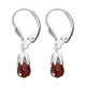 Mozambique Garnet Flower Drop Earrings (With Lever Back) in Sterling Silver 5.19 Ct.