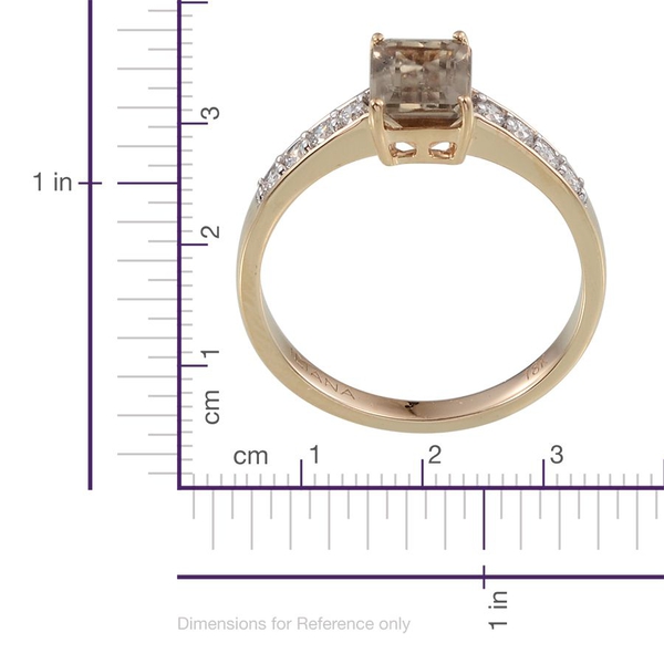 ILIANA 18K Y Gold Turkizite (Oct 1.75 Ct), Diamond Ring 2.000 Ct.