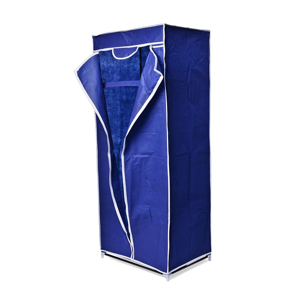 Navy Blue Colour Foldable Wardrobe (Size 150x58x45 Cm)