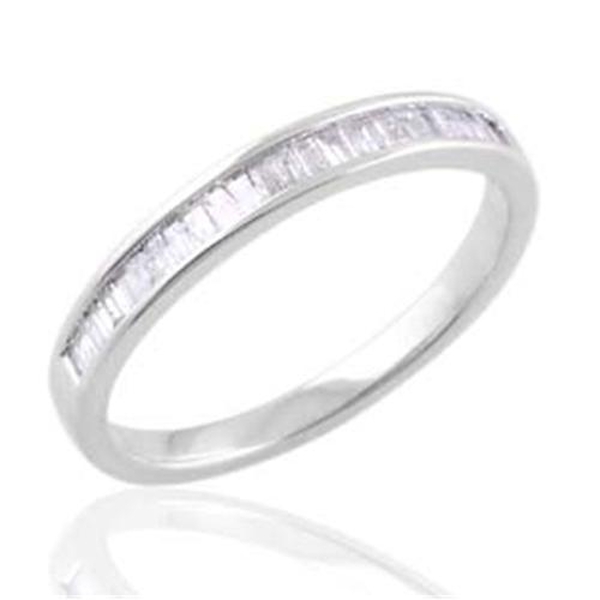 9K W Gold Diamond Wedding Band Ring  0.250 Ct.