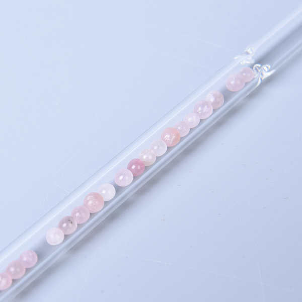 Set of 2 - Rose Quartz and Natural Gem Crystal Drinking Straw with Gift Box (Size 18, 2.9x0.35inch)
