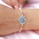 GP Roman Coin Collection - Amethyst and Kanchanaburi Blue Sapphire Bracelet (Size - 7.5 With Extender) in Sterling Silver, Silver Wt. 8.66 Gms