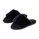 Chic and Elegant Faux Fur Slippers (Size 3-4) - Black
