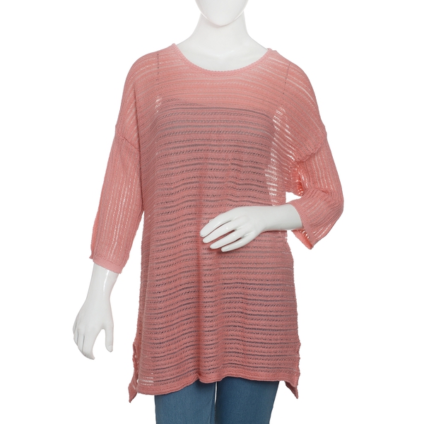 Close Out Deal Cotton Pink Colour Knitted Top XL
