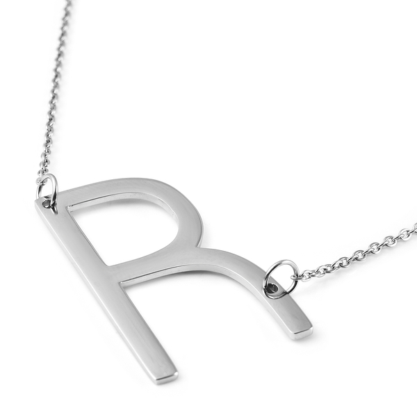 Inital R Necklace (Size - 20) in Stainless Steel
