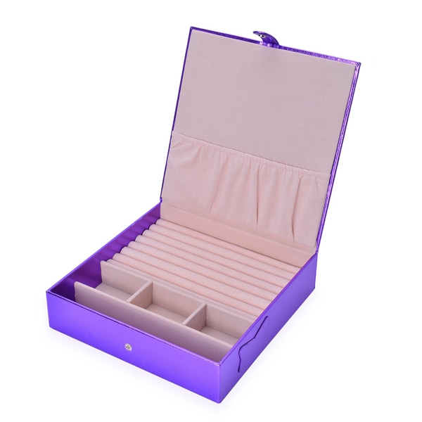 Purple Colour Jewellery Box (Size 23x23x6 Cm)