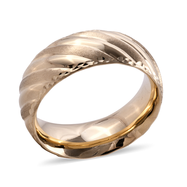 Royal Bali Handmade Texture Band Ring in 9K Gold 2.37 Grams