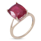 9K Yellow Gold AAA African Ruby (FF) Solitaire Ring 8.50 Ct.