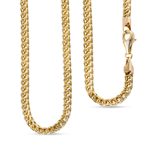 Close Out Deal - 9K Yellow Gold Franco Necklace (Size - 22), with Lobster Clasp, Gold Wt. 15.75 Gms