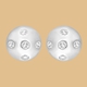 Diamond Stud Earrings (With Push Back) in Platinum Overlay Sterling Silver