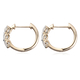 One Time Close Out Deal - 9K Yellow Gold SGL Certified Natural Diamond (I2-I3/G-H) Hoop Earrings 1.02 Ct.