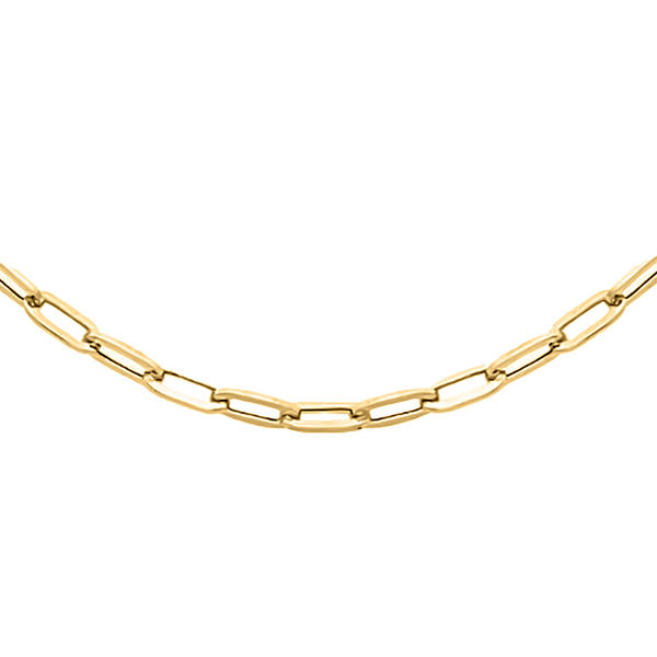 9K Yellow Gold Paperclip Chain with Lobster Clasp (Size - 18), Gold Wt. 4.7 Gms