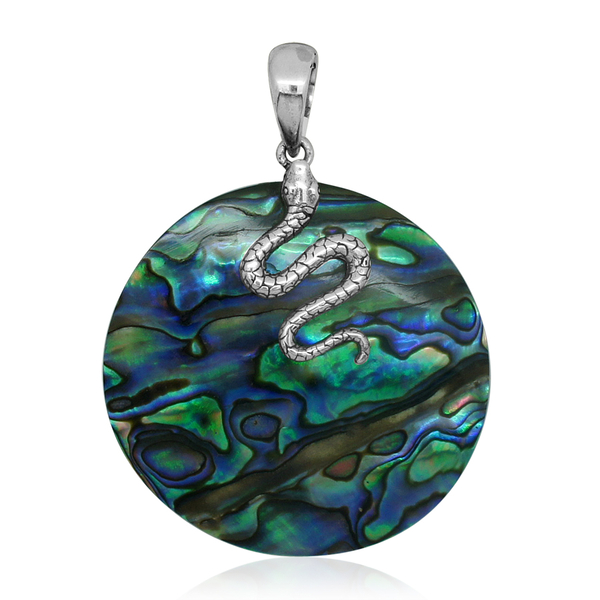 Royal Bali Collection Abalone Shell (Rnd) Pendant in Sterling Silver 30.100 Ct.