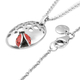 RACHEL GALLEY Rhodium Overlay Sterling Silver Enamelled Pendant with Chain (Size 18), Silver Wt. 8.60 Gms