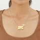 Personalised Secret Message Envelope Necklace with Bird, Size 20-Inch