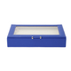 Portable Anti Tarnish Lining Jewellery Box for 100 Rings with Transparent Window (Size 26x17x5Cm) - Royal Blue