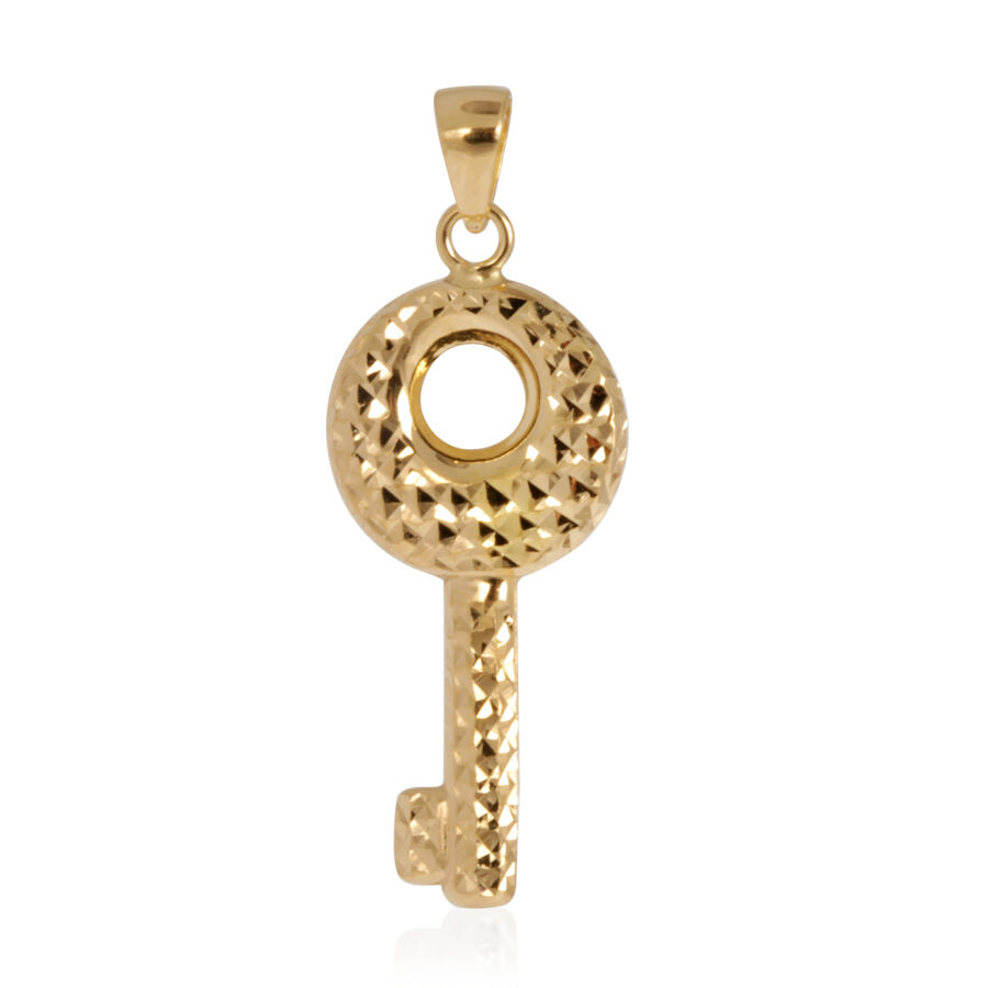 9K Y Gold Key Pendant