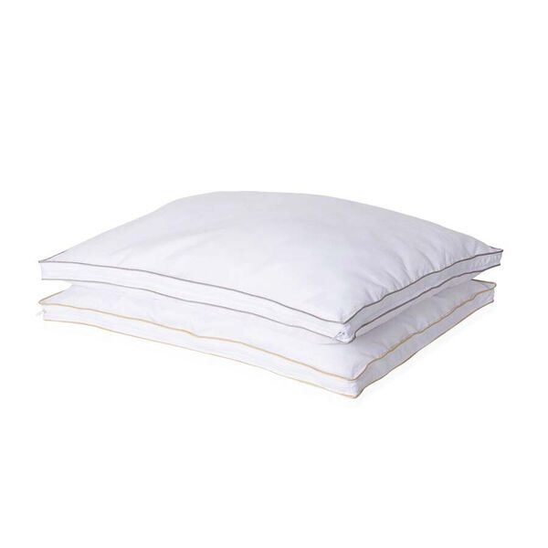 2 Piece Set Superfine Microfibre Pillow Cases Filled with Faux Down
