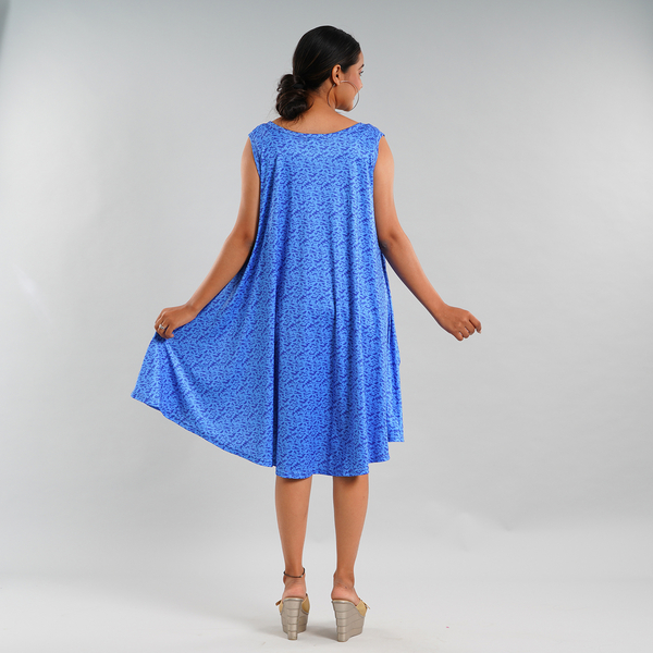 JOVIE Sleeveless Umbrella Dress with Pocket (One Size) - Blue