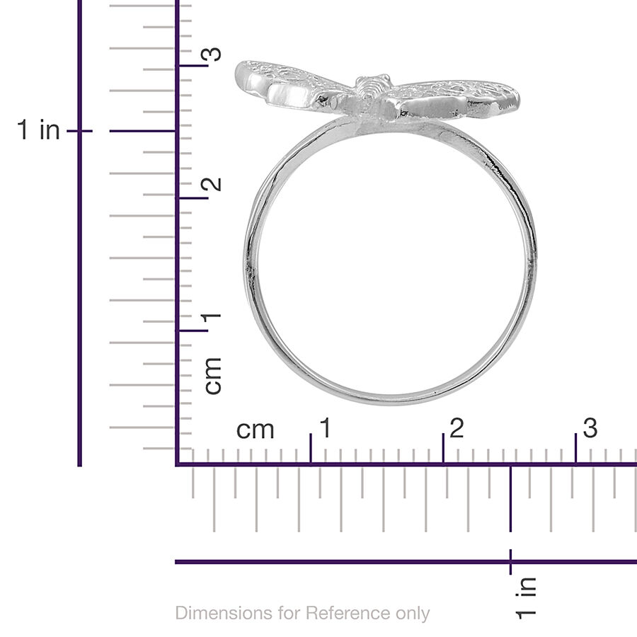 Thai Sterling Silver Butterfly Ring, Silver wt 4.70 Gms.