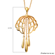 LucyQ Angel Wing Collection - 18K Vermeil Yellow Gold Overlay Sterling Silver Pendant with Chain (Size 18/20/24)