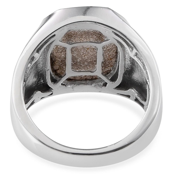 Meteorite (Cush) Ring in Platinum Overlay Sterling Silver 16.250 Ct.