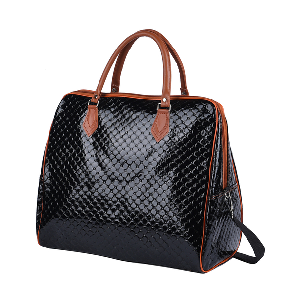 Travel Bag with Shoulder Strap (Size 43x38x20 Cm) - Black