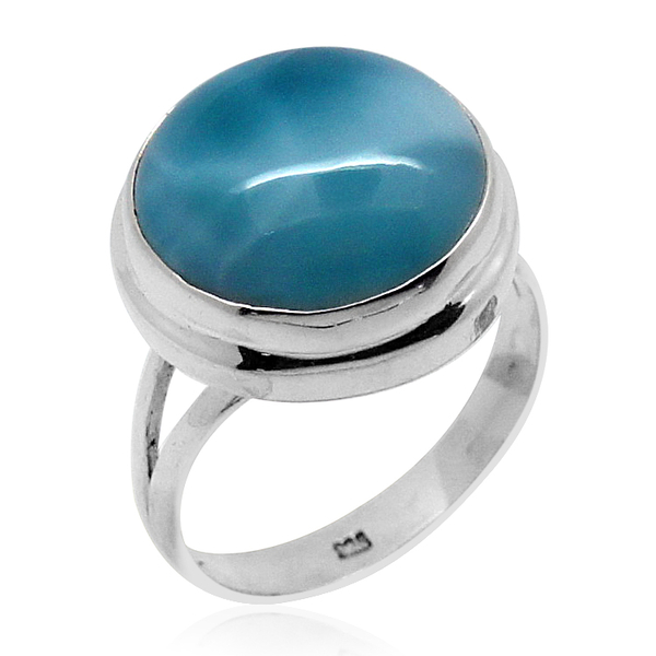 Royal Bali Collection Larimar (Rnd) Solitaire Ring in Sterling Silver 9.120 Ct.