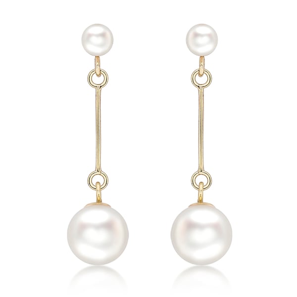 9K Yellow Gold   Pearl  Earring 4.56 pc,  Gold Wt. 1.7 Gms  4.560  Ct.