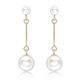 9K Yellow Gold   Pearl  Earring 4.56 pc,  Gold Wt. 1.7 Gms  4.560  Ct.