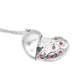 Pink Austrian Crystal Pendant with Chain (Size 24) with USB Storage Device 16GB in Silver Tone