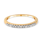 Diamond Half Eternity Ring (Size W) in 14K Gold Overlay Sterling Silver