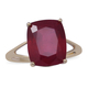 9K Yellow Gold AAA African Ruby (FF) Solitaire Ring 8.50 Ct.