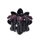 Crystal Studded Small Hair Claw Clip - Dark Purple