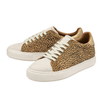 RAVEL Leopard Print Lace Up Trainer (Size 5) - White and Brown