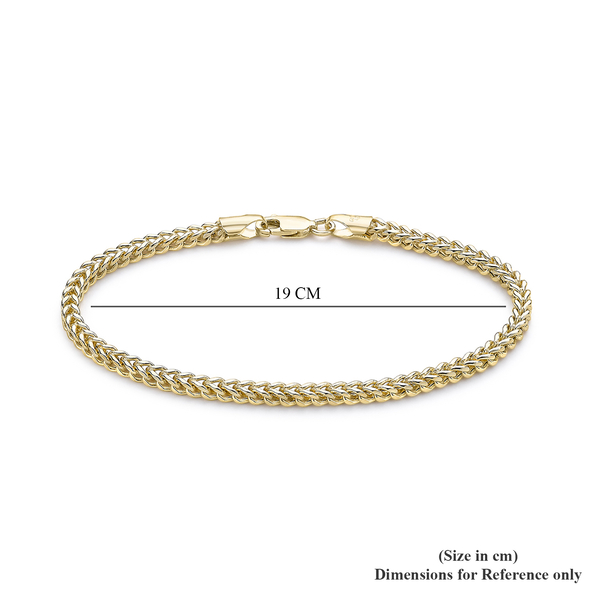 9K Yellow Gold Spiga Bracelet (Size 7.5), With Lobster Clasp Gold wt 3.50 Gms