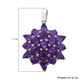 Amethyst Floral Pendant in Rhodium Overlay Sterling Silver 3.50 Ct.