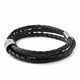 Personalised Engravable 2 Rings Leather Bracelet