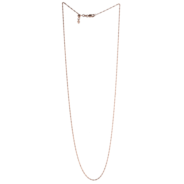 Close Out Deal Rose Gold Overlay Sterling Silver Adjustable Chain (Size 24), Silver wt 2.70 Gms.