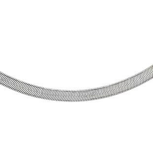 Sterling Silver Flat Snake Chain (Size 18), Silver wt 8.30Gms