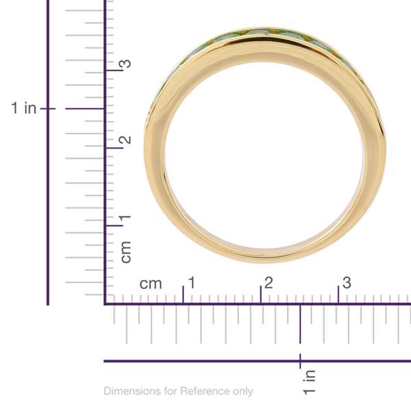 ILIANA 18K Yellow Gold AAA Kagem Zambian Emerald (Rnd) Half Eternity Band Ring 1.000 Ct. Gold Wt 4.76 Grams