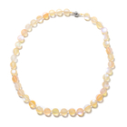 One Time Deal- Champagne Mystic Glass (Rnd 9-11mm) Beads Necklace (Size 20) with Magnetic Lock