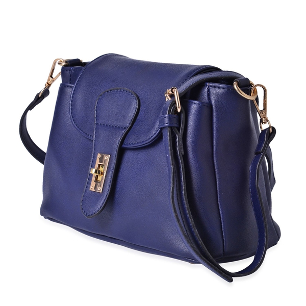 Kingston Navy Colour Crossbody Bag with Adjustable and Removable Shoulder Strap (Size 24x18x11 Cm)